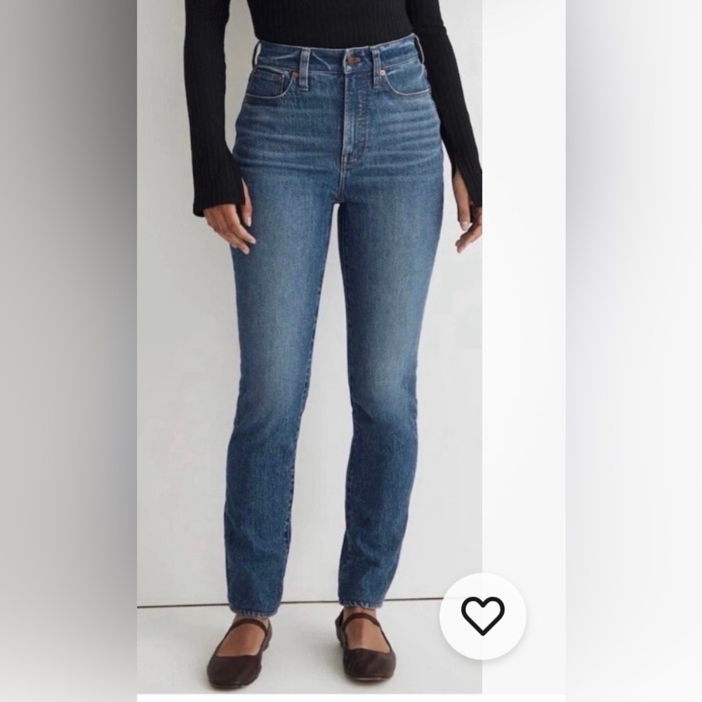 MADEWELL CURVY PERFECT VINTAGE JEAN DECATUR BLUE WASH | SIZE 31 PETITE